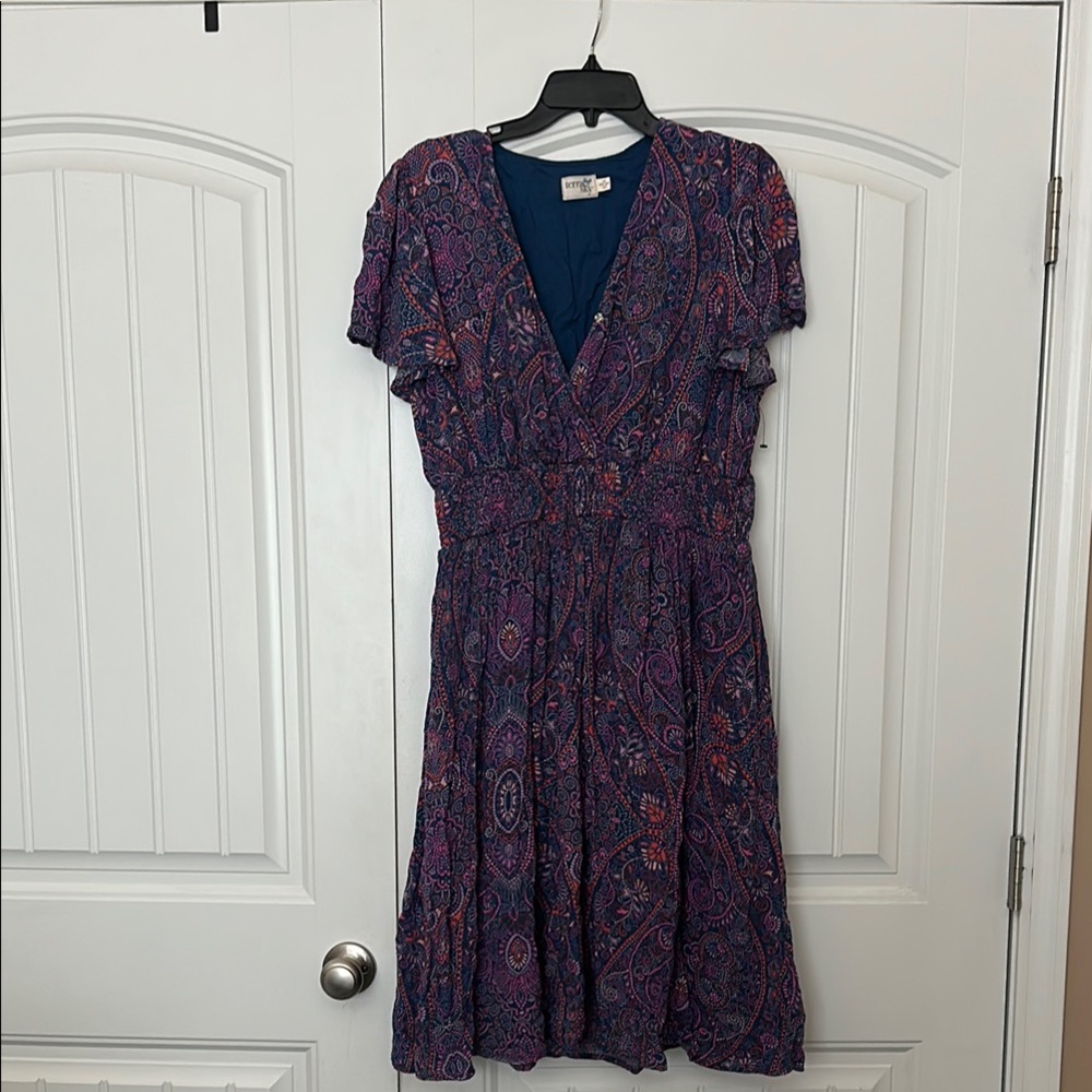 Terra and Sky paisley midi dress